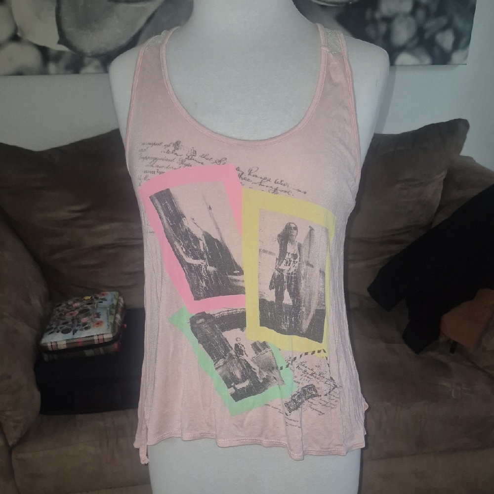 Rue21 Pastel Graphic Tank Top